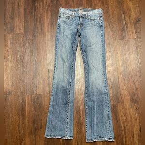 7 For All Mankind Blue Boot Cut Jeans